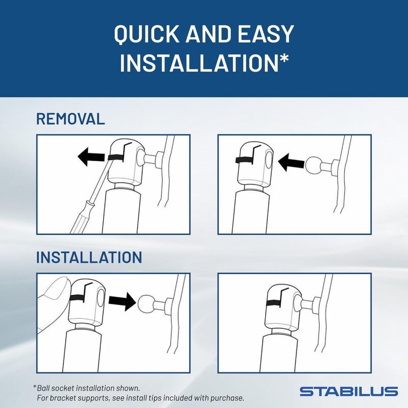 Stabilus Qty (2) Stabilus 4B-965360 Fits F250 F350 F450 F550 Super Duty 2017 To 2022 Hood Lift Supports - Image 3